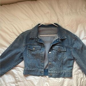 Pacsun Cropped Blue Denim Jacket